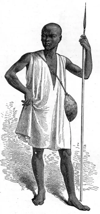 Framed Print : Takrooree Soldier; A journey through Soudan and Western Abyssinia, with Reminiscences... 1875. Creator: Unknown Framed Print : Takrooree Soldier; A journey through Soudan and Western Abyssinia, with Reminiscences... 1875. Creator: Unknown