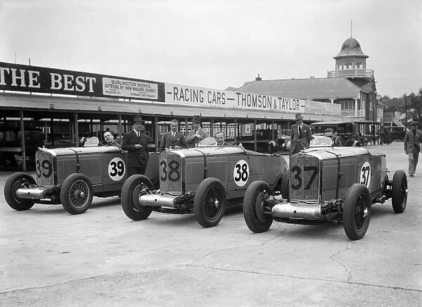 Talbot 105s of John Cobb and Tim Rose-Richards at the BRDC 500 Mile Race, Brooklands, 1931