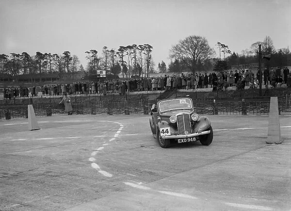 Talbot saloon competing in the JCC Rally, Brooklands, Surrey, 1939. Artist: Bill Brunell
