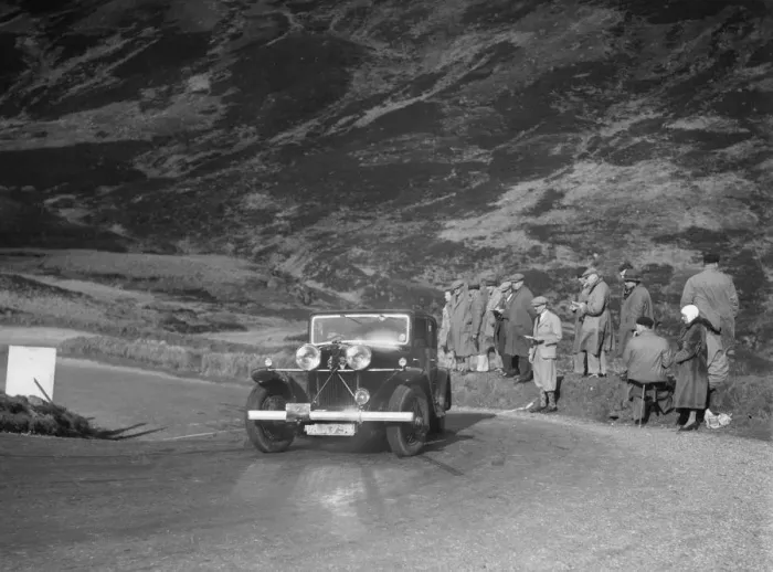 Framed Print : Talbot saloon competing in the RSAC Scottish Rally, Devils Elbow, Glenshee, 1934 Framed Print : Talbot saloon competing in the RSAC Scottish Rally, Devils Elbow, Glenshee, 1934