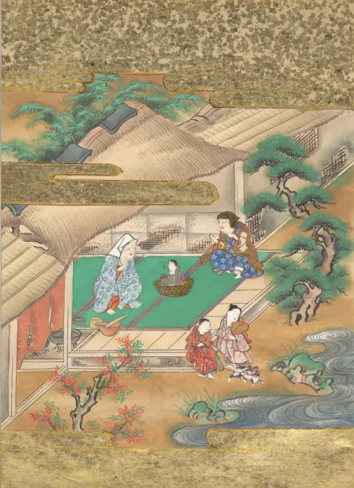 Framed Print : The Tale of the Bamboo Cutter, late 17th century. Creator: Unknown Framed Print : The Tale of the Bamboo Cutter, late 17th century. Creator: Unknown