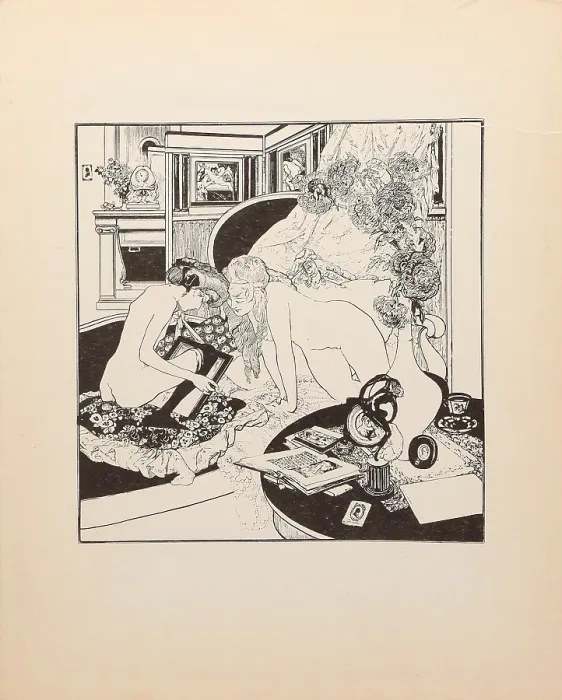 Framed Print : From 'Tales at the Dressing Table', c1908-1910. Creator: Bayros, Franz von (1866-1924) Framed Print : From 'Tales at the Dressing Table', c1908-1910. Creator: Bayros, Franz von (1866-1924)