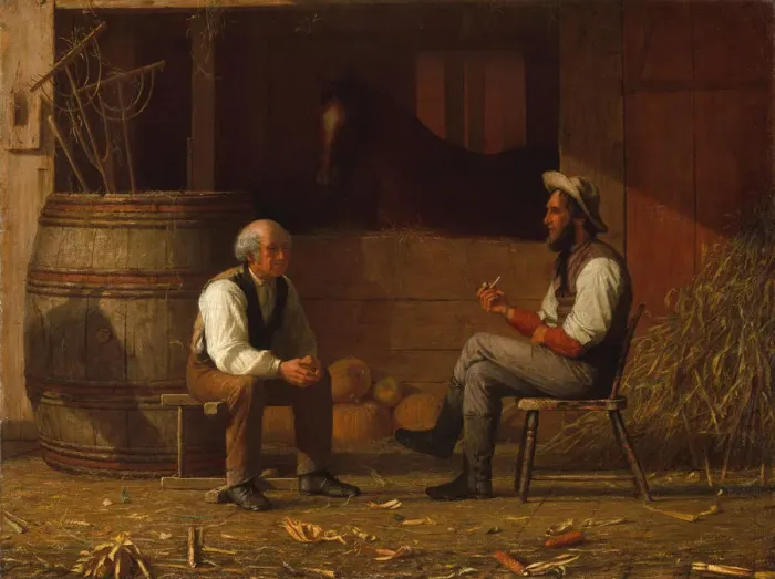 Framed Print : Talking It Over, 1872. Creator: Enoch Wood Perry Framed Print : Talking It Over, 1872. Creator: Enoch Wood Perry