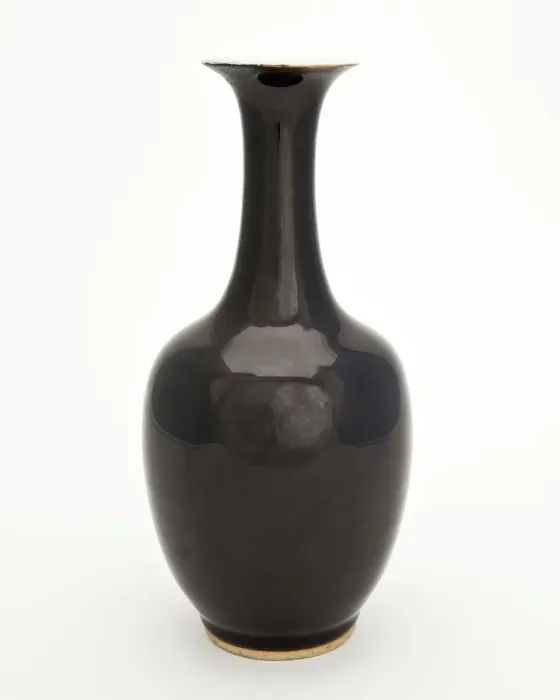 Framed Print : Tall black vase, 1700s. Creator: Unknown Framed Print : Tall black vase, 1700s. Creator: Unknown