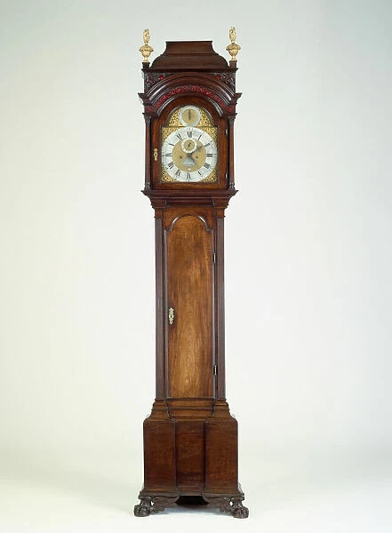 Tall Case Clock, c. 1750. Creators: George Glinn, Thomas Hughes