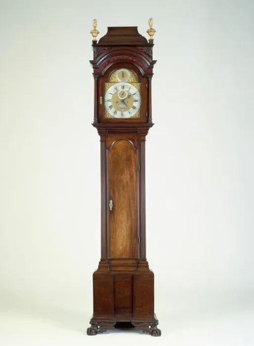 Framed Print : Tall Case Clock, c. 1750. Creators: George Glinn, Thomas Hughes Framed Print : Tall Case Clock, c. 1750. Creators: George Glinn, Thomas Hughes
