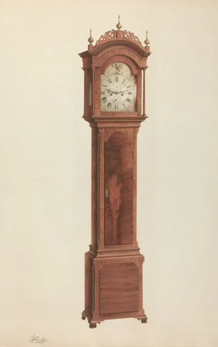 Framed Print : Tall Clock, c. 1938. Creator: Ferdinand Cartier Framed Print : Tall Clock, c. 1938. Creator: Ferdinand Cartier