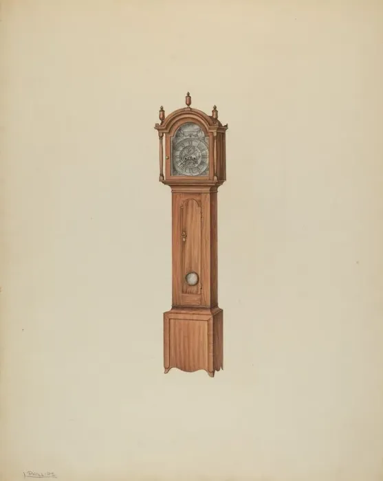 Framed Print : Tall Clock, c. 1938. Creator: Lawrence Phillips