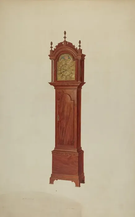 Framed Print : Tall Clock, c. 1939. Creator: Francis Borelli Framed Print : Tall Clock, c. 1939. Creator: Francis Borelli