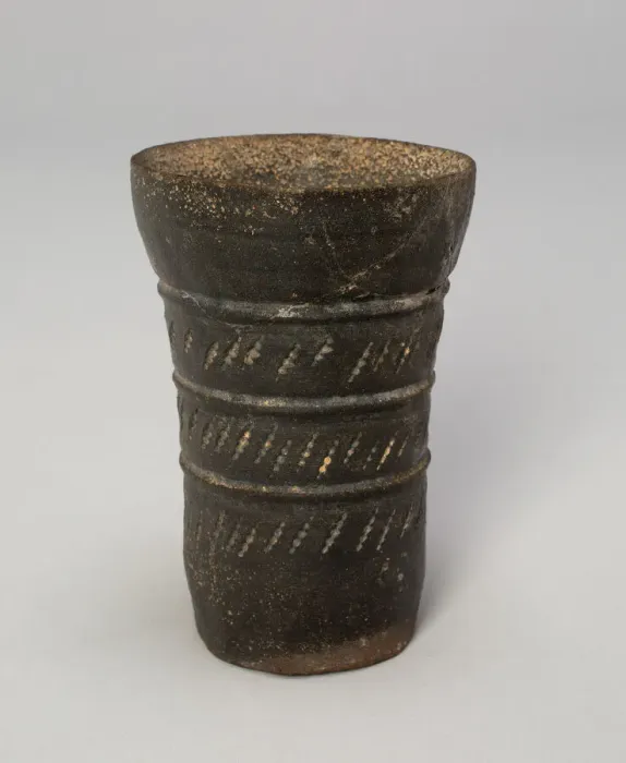 Framed Print : Tall Cup with Diagonal Slashes, Korea, Three Kingdoms period, Gaya Federation (42-562) Framed Print : Tall Cup with Diagonal Slashes, Korea, Three Kingdoms period, Gaya Federation (42-562)