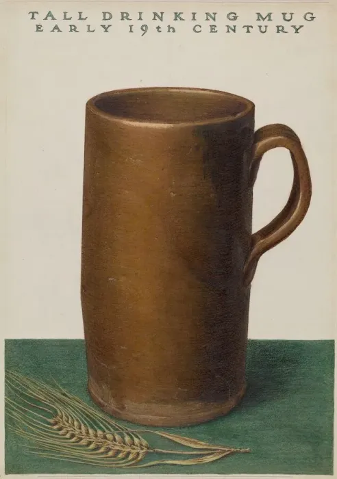 Framed Print : Tall Drinking Mug, 1935 / 1942. Creator: John Matulis Framed Print : Tall Drinking Mug, 1935 / 1942. Creator: John Matulis