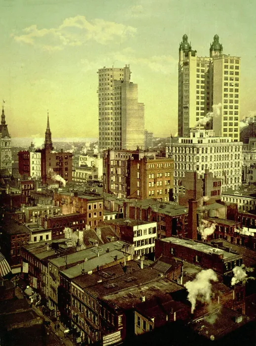 Framed Print : The Tallest buildings in the world, New York City, c1901. Creator: Unknown Framed Print : The Tallest buildings in the world, New York City, c1901. Creator: Unknown