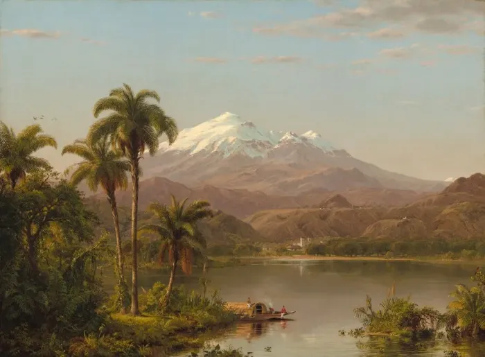 Framed Print : Tamaca Palms, 1854. Creator: Frederic Edwin Church Framed Print : Tamaca Palms, 1854. Creator: Frederic Edwin Church