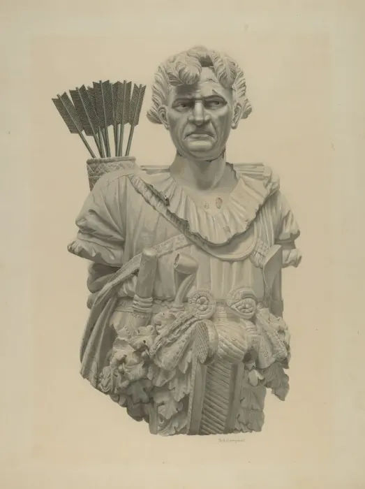 Framed Print : Tamanend Figurehead, c. 1939. Creator: Douglas Campbell Framed Print : Tamanend Figurehead, c. 1939. Creator: Douglas Campbell