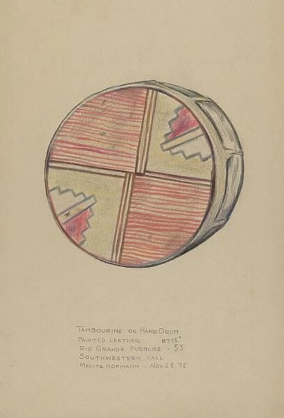 Tambourine or Hand Drum, 1935 / 1942. Creator: Melita Hofmann