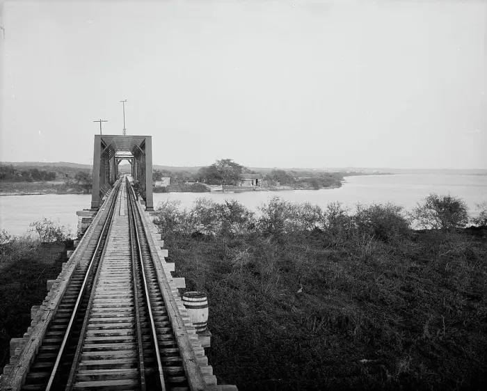 Framed Print : Tamesi Bridge, between 1880 and 1897. Creator: William H. Jackson Framed Print : Tamesi Bridge, between 1880 and 1897. Creator: William H. Jackson