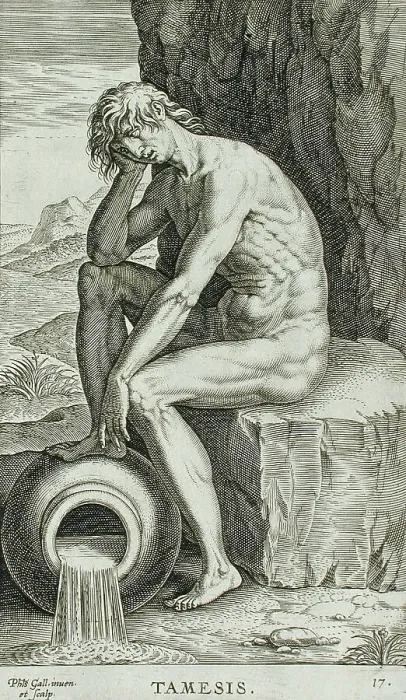 Framed Print : Tamesis, 1586. Creator: Philip Galle Framed Print : Tamesis, 1586. Creator: Philip Galle