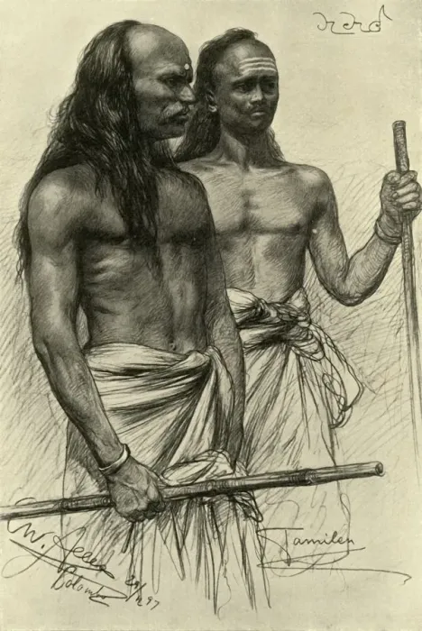 Framed Print : Tamil men, Colombo, Ceylon, 1898. Creator: Christian Wilhelm Allers Framed Print : Tamil men, Colombo, Ceylon, 1898. Creator: Christian Wilhelm Allers