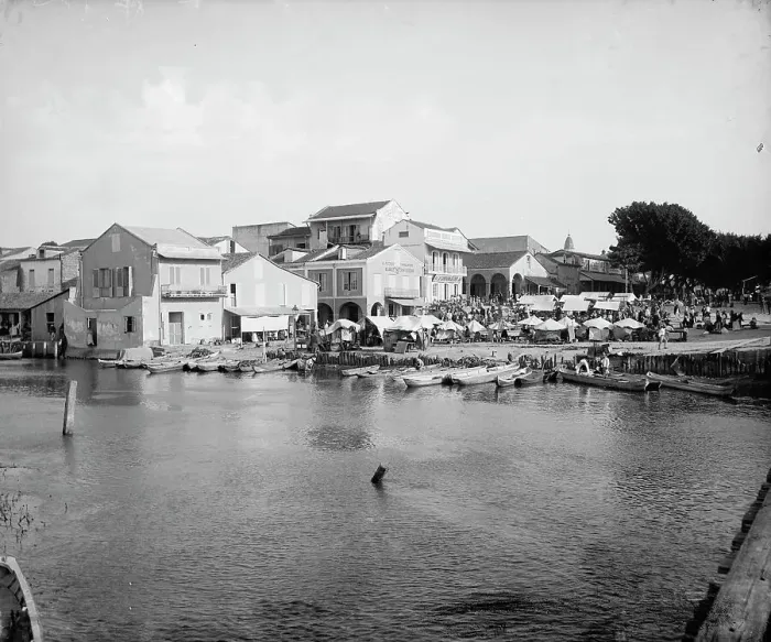 Framed Print : Tampico from the wharf, between 1880 and 1897. Creator: William H. Jackson Framed Print : Tampico from the wharf, between 1880 and 1897. Creator: William H. Jackson