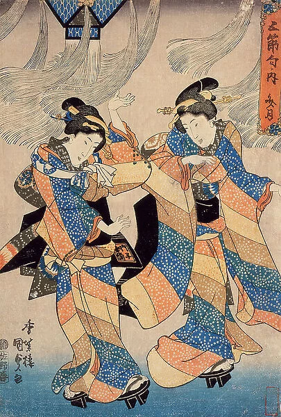 Tanabata Festival Dance, 1830s. Creator: Utagawa Kunisada