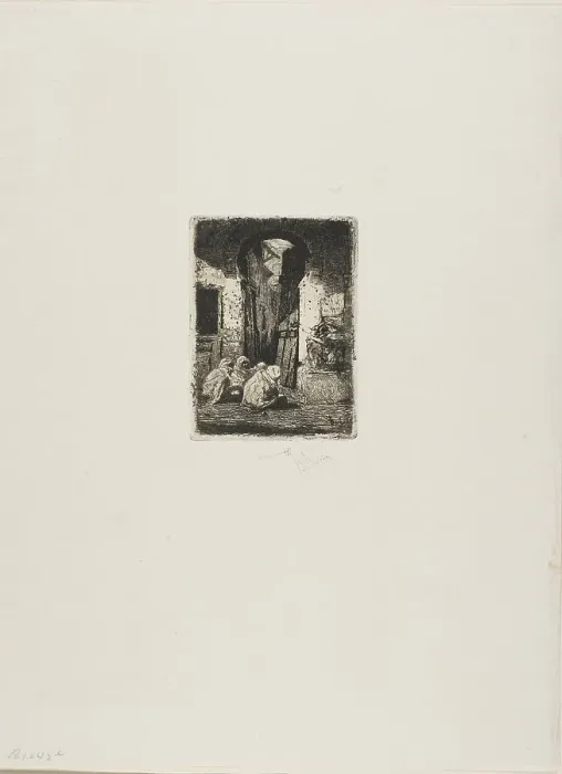 Framed Print : Tanger, Arabes Assis, n.d. Creator: Mariano Jose Maria Bernardo Fortuny y Carbo Framed Print : Tanger, Arabes Assis, n.d. Creator: Mariano Jose Maria Bernardo Fortuny y Carbo