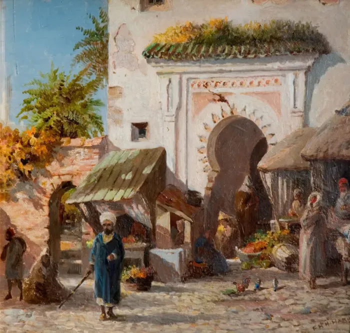 Framed Print : At Tangier, 1880. Creator: Frederick Henry Howard Harris Framed Print : At Tangier, 1880. Creator: Frederick Henry Howard Harris
