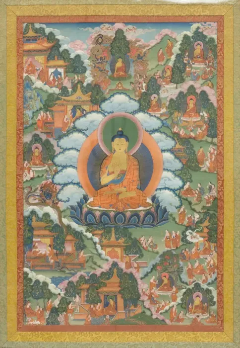 Framed Print : Tangka, late 18th century. Creator: Unknown Framed Print : Tangka, late 18th century. Creator: Unknown