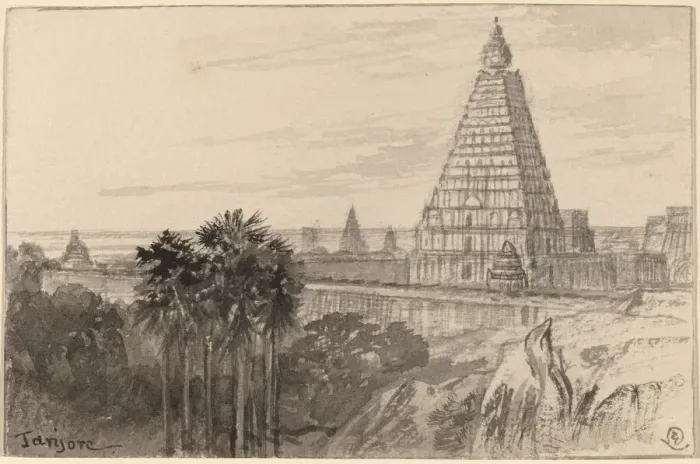 Framed Print : Tanjore, India, 1884 / 1885. Creator: Edward Lear Framed Print : Tanjore, India, 1884 / 1885. Creator: Edward Lear
