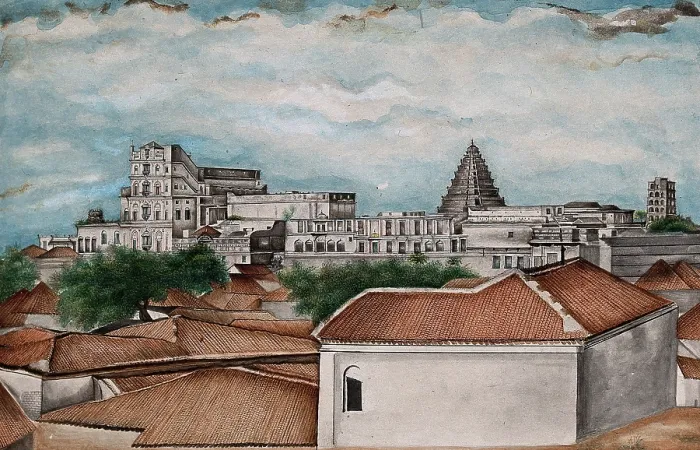 Framed Print : Tanjore: The royal palace, (between 1800 and 1899?). Creator: Unknown Framed Print : Tanjore: The royal palace, (between 1800 and 1899?). Creator: Unknown