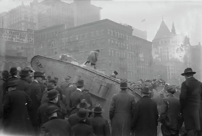 Framed Print : Tank in New York Court House excavation, 1 Mar 1918. Creator: Bain News Service Framed Print : Tank in New York Court House excavation, 1 Mar 1918. Creator: Bain News Service