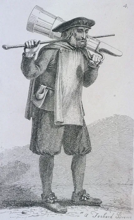 Framed Print : A Tankard Bearer c1680, Cries of London, (c1819?). Artist: John Thomas Smith Framed Print : A Tankard Bearer c1680, Cries of London, (c1819?). Artist: John Thomas Smith