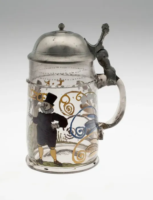 Framed Print : Tankard with Cover, Bohemia, 1596. Creator: Bohemia Glass Framed Print : Tankard with Cover, Bohemia, 1596. Creator: Bohemia Glass