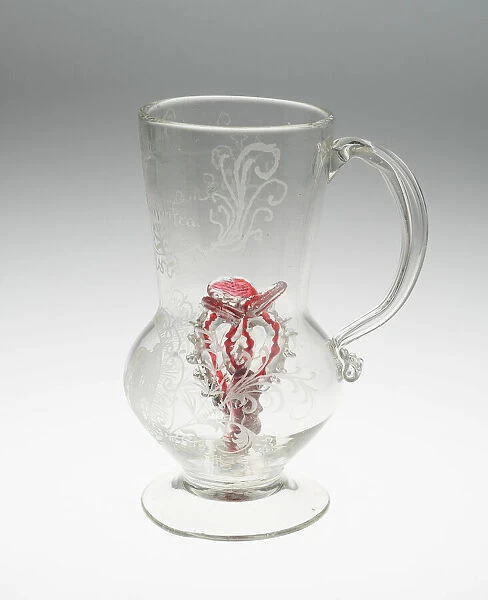 Tankard (Trick Glass), Bohemia, 1740  /  60. Creator: Unknown