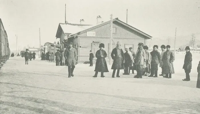 Framed Print : Tankhoy station, 1906. Creator: Unknown Framed Print : Tankhoy station, 1906. Creator: Unknown