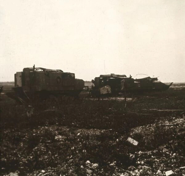Tanks, Juvincourt, northern France, c1914-c1918