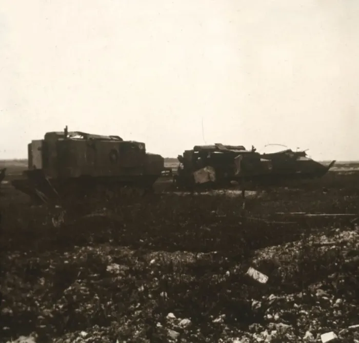 Framed Print : Tanks, Juvincourt, northern France, c1914-c1918 Framed Print : Tanks, Juvincourt, northern France, c1914-c1918