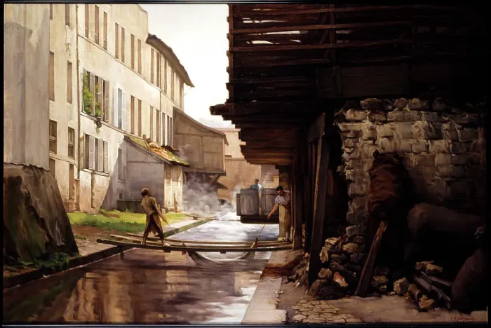 Framed Print : Tannery on the Bievre, c1892. Creator: Unknown Framed Print : Tannery on the Bievre, c1892. Creator: Unknown