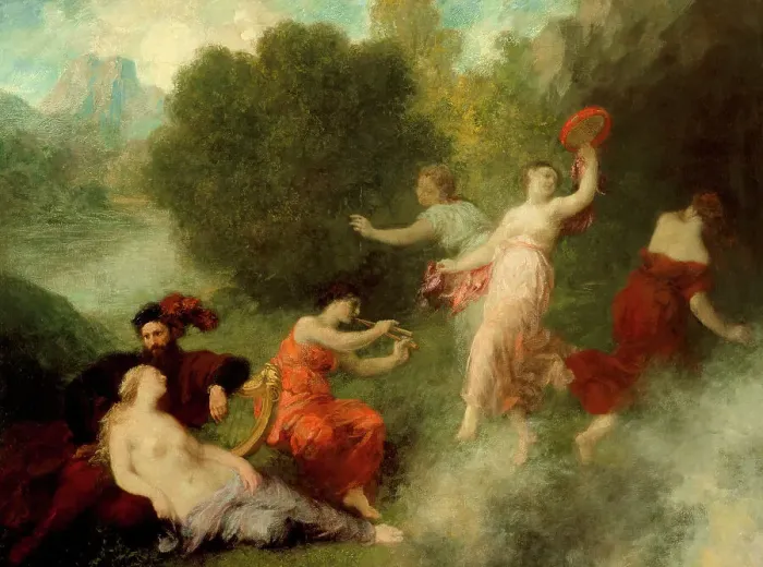 Framed Print : Tannhäuser on the Venusberg, 1864. Creator: Henri Fantin-Latour Framed Print : Tannhäuser on the Venusberg, 1864. Creator: Henri Fantin-Latour