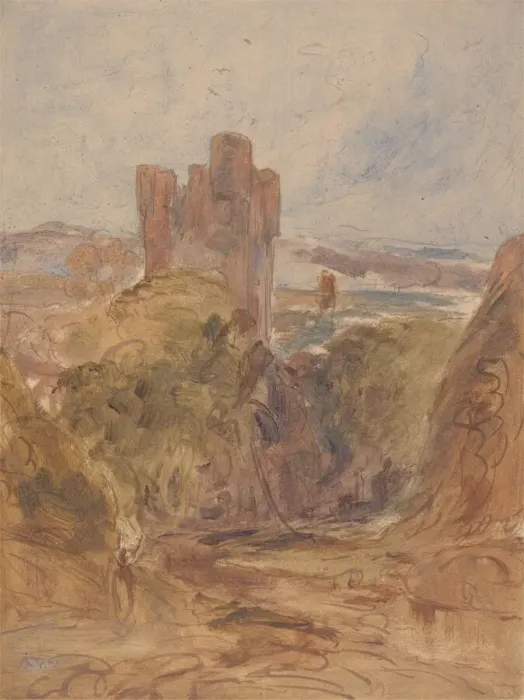 Framed Print : Tantallon Castle (?), a study, ca. 1830. Creator: Unknown Framed Print : Tantallon Castle (?), a study, ca. 1830. Creator: Unknown