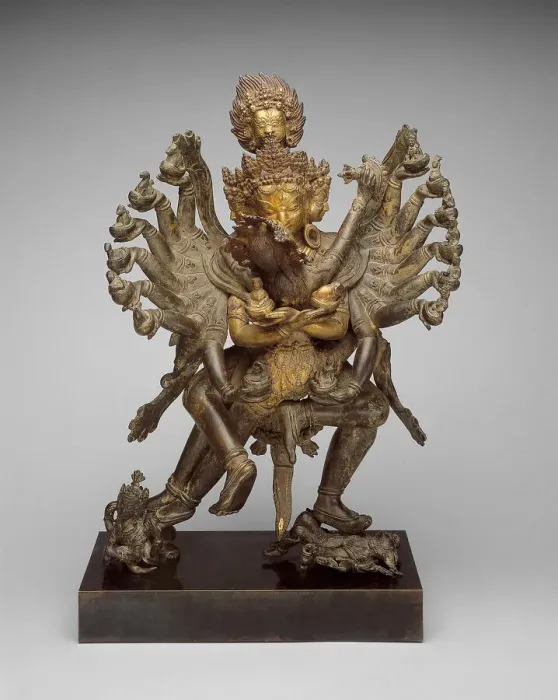 Framed Print : Tantric Deities Hevajra and Nairatmya in Ritual Embrace (Yab-Yum), c. 1600 Framed Print : Tantric Deities Hevajra and Nairatmya in Ritual Embrace (Yab-Yum), c. 1600