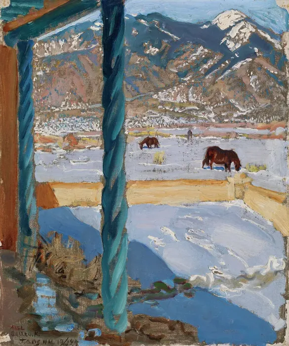 Framed Print : Taos Home in Sunlight, 1925. Creator: Akseli Gallen-Kallela Framed Print : Taos Home in Sunlight, 1925. Creator: Akseli Gallen-Kallela