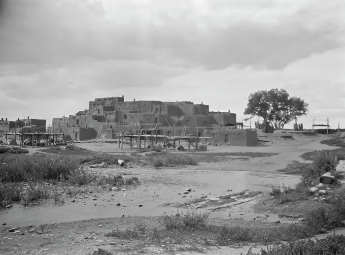 Framed Print : [Taos Pueblo, New Mexico], between 1899 and 1928. Creator: Arnold Genthe