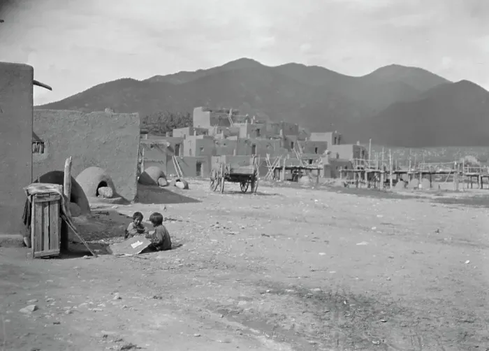 Framed Print : [Taos Pueblo, New Mexico], between 1899 and 1928. Creator: Arnold Genthe