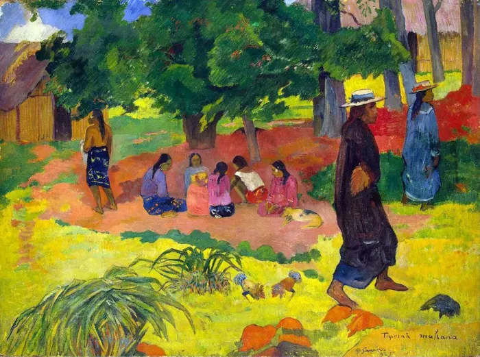 Framed Print : Taperaa Mahana, (Late Afternoon), 1892. Artist: Paul Gauguin Framed Print : Taperaa Mahana, (Late Afternoon), 1892. Artist: Paul Gauguin