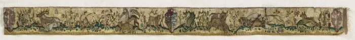 Framed Print : Tapestry Border, 1400-1450. Creator: Unknown Framed Print : Tapestry Border, 1400-1450. Creator: Unknown
