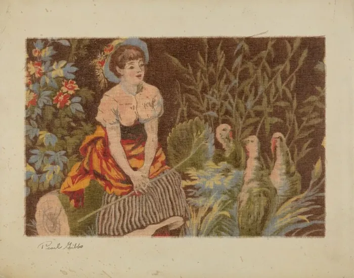 Framed Print : Tapestry, c. 1939. Creator: Pearl Gibbo Framed Print : Tapestry, c. 1939. Creator: Pearl Gibbo