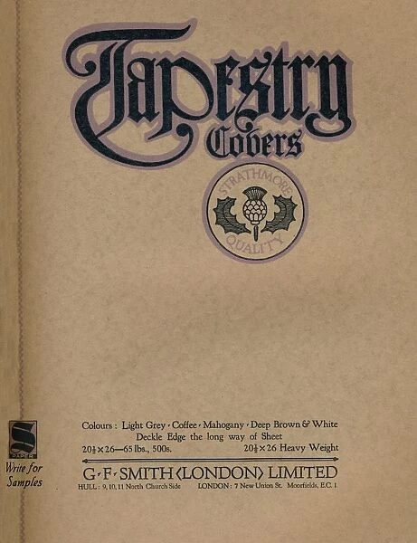 Tapestry Covers - G. F. Smith (London) Limited advert, 1919