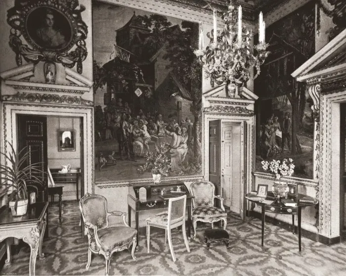 Framed Print : The Tapestry Room, Chiswick House, London, 1894. Creator: Unknown Framed Print : The Tapestry Room, Chiswick House, London, 1894. Creator: Unknown