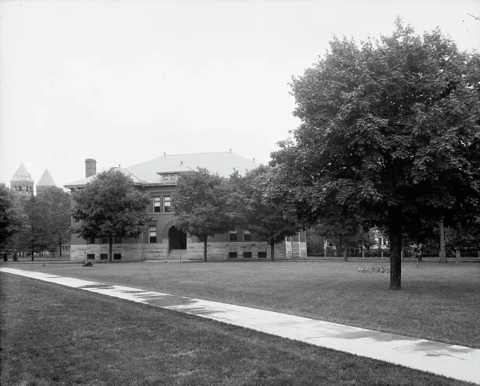 Framed Print : Tappan Hall, U[niversity] of M[ichigan], Ann Arbor, Michigan, between 1900 and 1906. Creator: Unknown