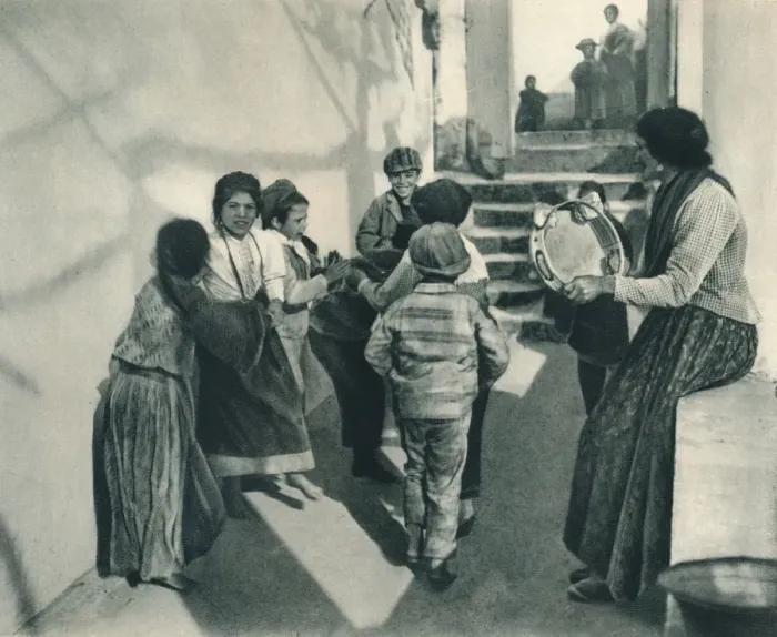 Framed Print : Tarantella, Capri, Italy, 1927. Artist: Eugen Poppel Framed Print : Tarantella, Capri, Italy, 1927. Artist: Eugen Poppel